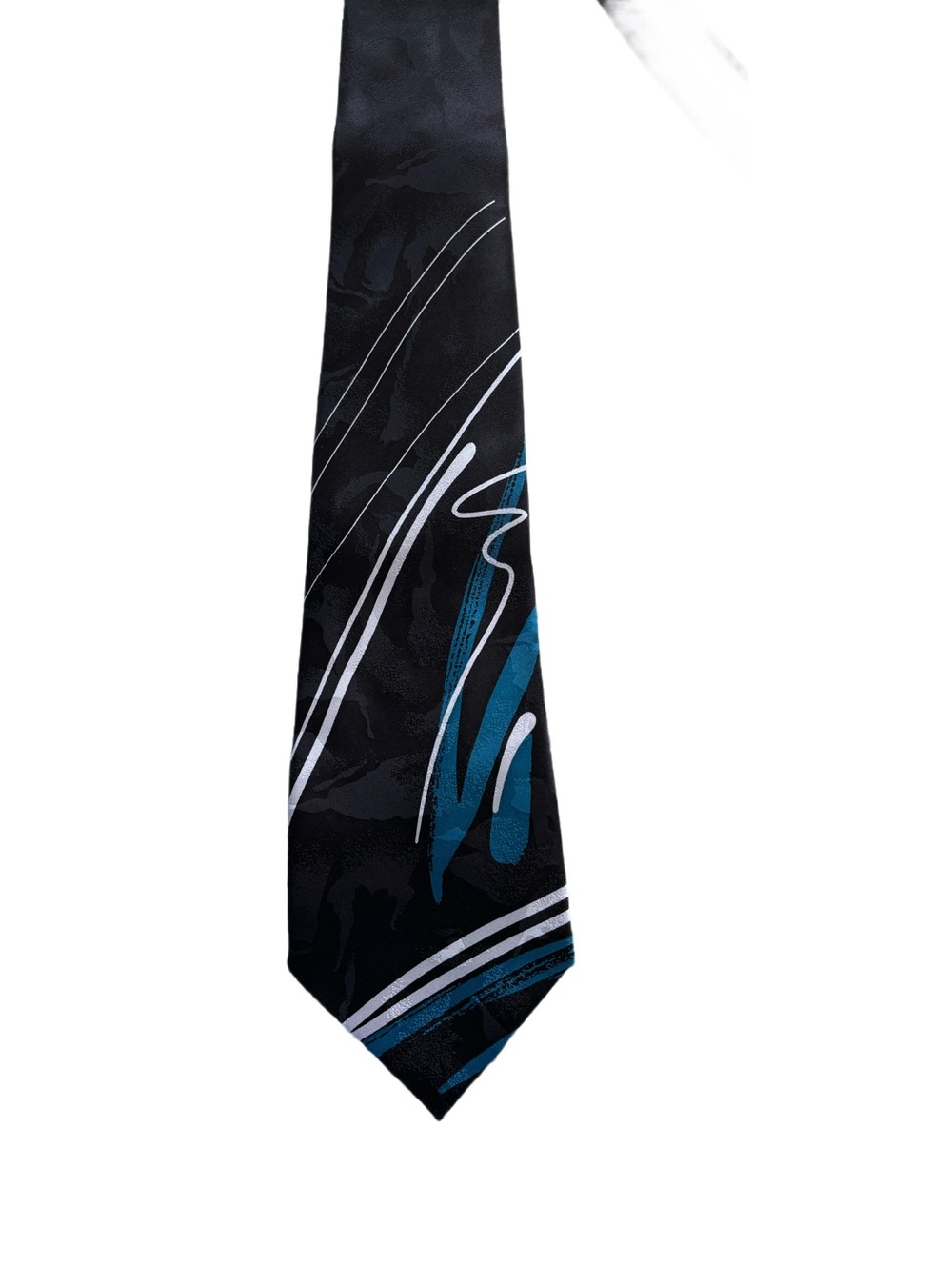JERRY GARCIA Birdland Silk Tie Collection 51 Black with Blue & White Accents